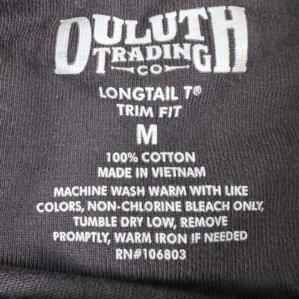 Duluth Trading Men's Longtail T Trim Fit Short Sleeve Black‎ 100% Cotton Medium - Picture 6 of 6
